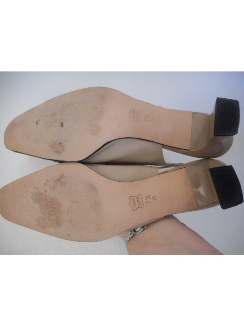 VANELi VAN ELi 7.5 N narrow Beige Womens 2 inch heel buckle sling back Shoes - Picture 11 of 12